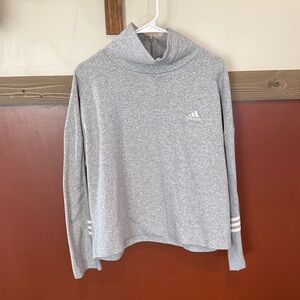 Adidas Heather Gray High Collar Pullover